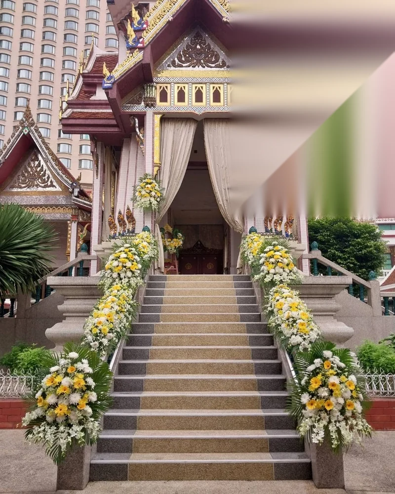ดอกไม้ประดับหน้าเมรุ ชุดมาตรฐาน ส่งด่วน กทม.